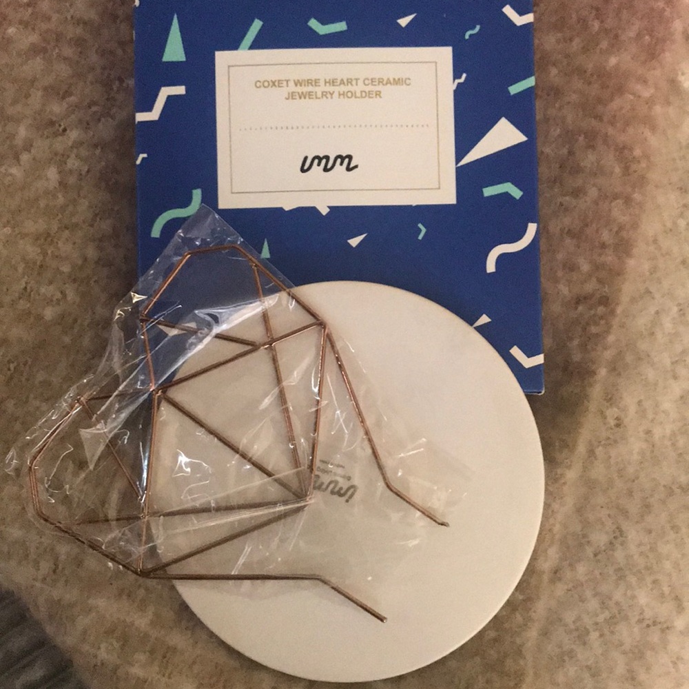 Jewelry holder ceramic heart